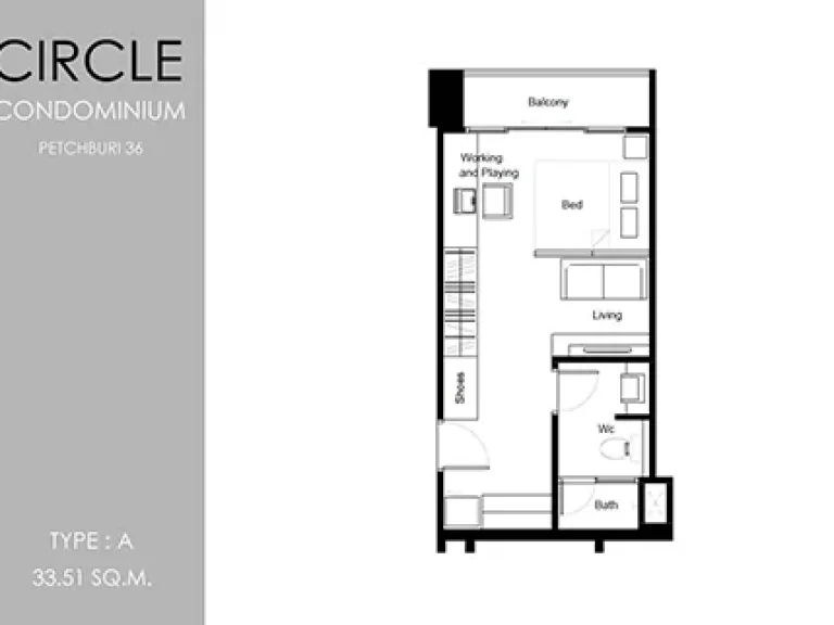 ขายคอนโด เซอร์เคิลคอนโดมิเนี่ยม ห้องสตูดิโอ ตกแต่งสไตล์โมเดิร์นลอฟท์ ขนาด 3351 ตรม ราคา 369 ล้านบาท เท่านั้น