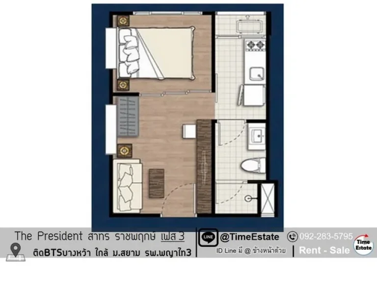 President เฟส3 พร้อมเครื่องซักผ้า ทิศเหนือ วิวสระ ติดBTSบางหว้า ใกล้ รพพญาไท3 ให้เช่าถูก