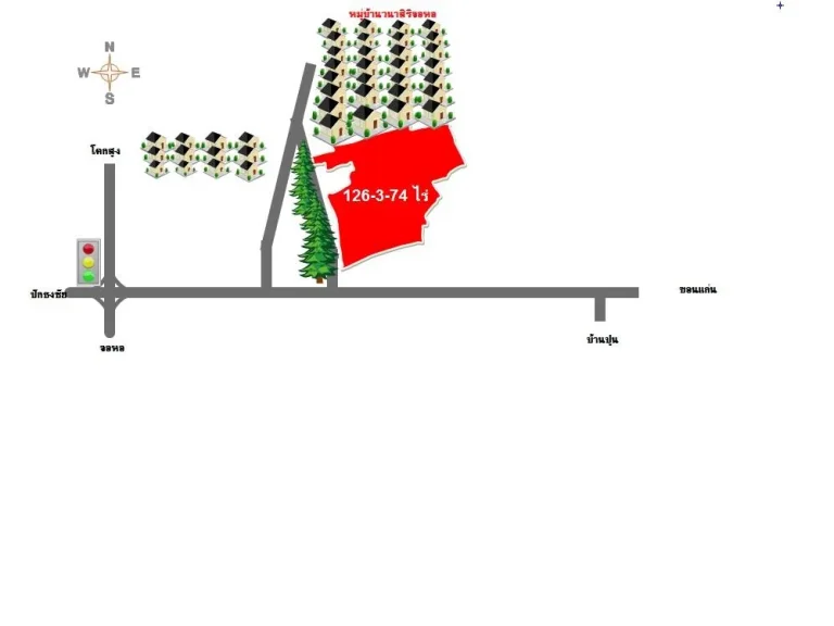 ขายที่ดิน 126-3-74 ไร่ ติดถนนบายพาส โคราช-ขอนแก่น