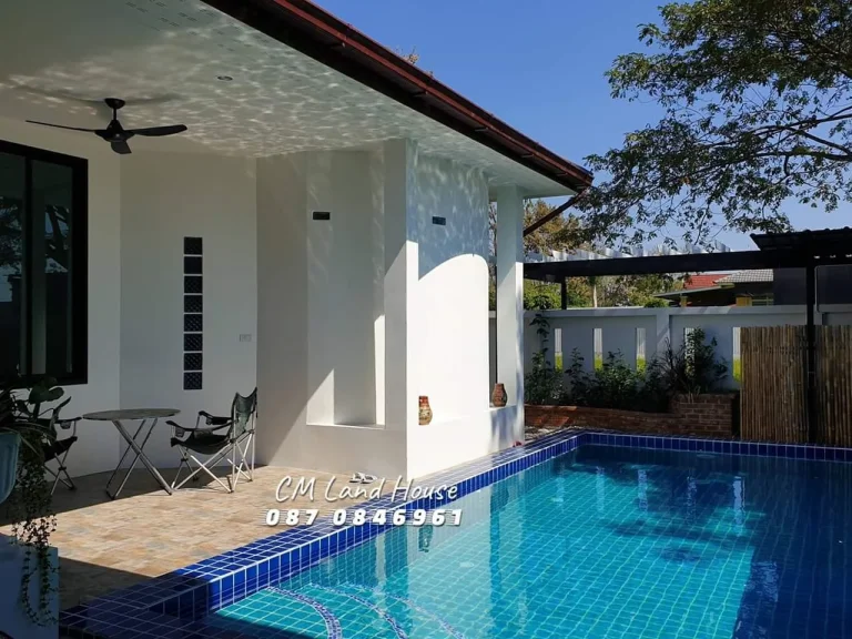 Pool villa สร้างใหม่แกะกล่อง มวังตาล ใกล้สนามบิน 7 กม สไตล์ contemporary พร้อมสระว่ายน้ำส่วนตัว