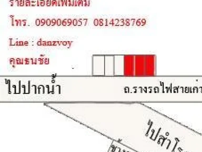 ขายตึกแถว 3ห้อง ติดถนนใหญ่ สมุทรปราการ