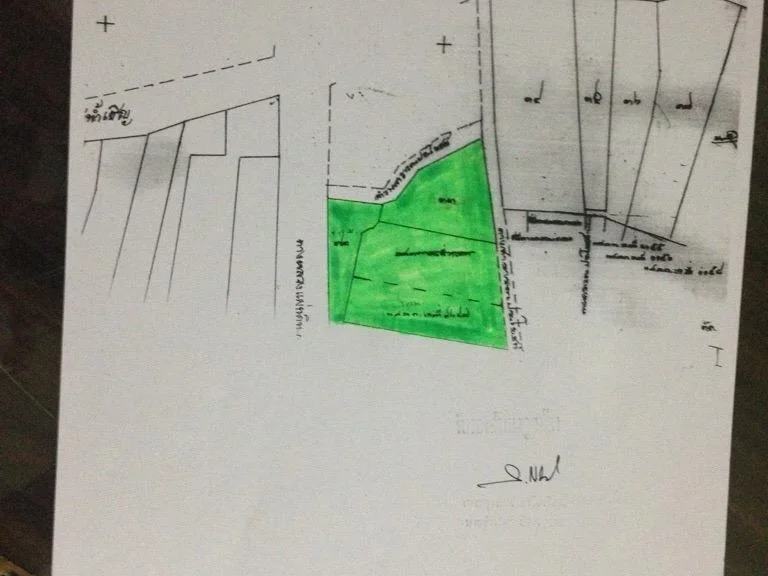 ที่ดิน19ไร่ ถมแล้วทั้งแปลง ติดถนน3ด้่าน