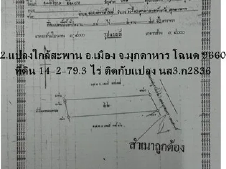 ขายถูก ที่ดิน มุกดาหาร เนื้อที่ 31-3-793 ไร่ ติดถนน 4 เลน ใกล้สะพานมิตรภาพ ไทย-ลาว ทำเลเยี่ยม