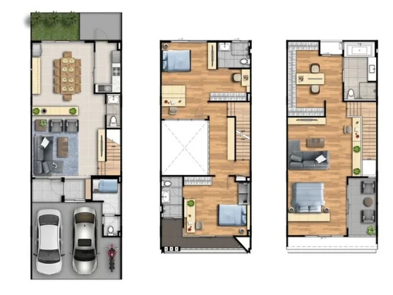 ให้เช่าบ้าน3ชั้น เนอวานา ดีฟายน์ พระราม 9 Nirvana Define Rama 9 บ้านเปล่าType B