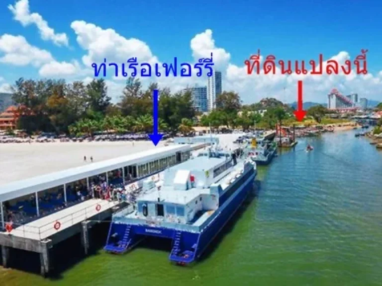 ขายที่ดินติดท่าเรือเฟอร์รี่ หัวหิน เขาตะเกียบ 17ไร่ 2งาน18วา 1200ล้าน 0949263629