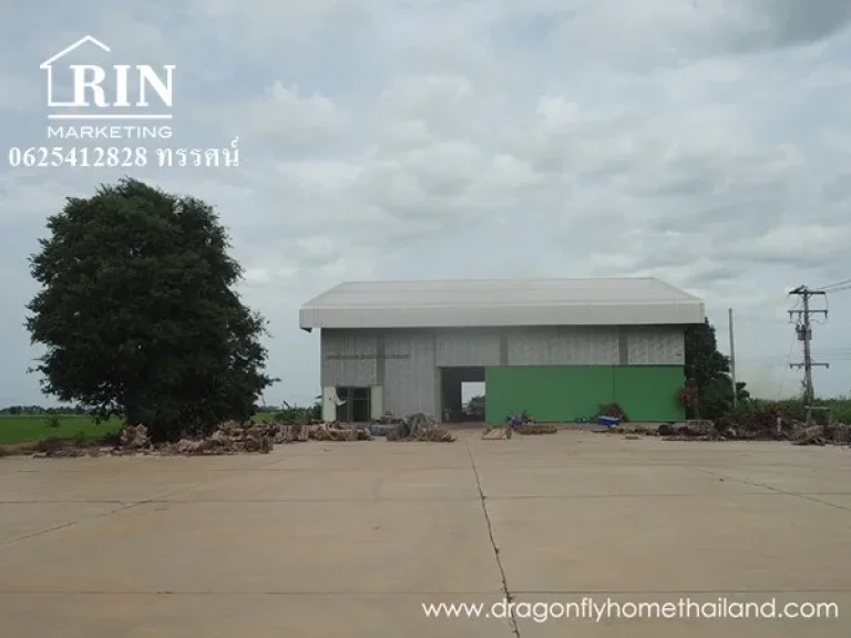 ขายที่ดินพร้อมโกดัง ตวังไก่เถื่อน อหันคา จชัยนาท เนื้อที่ 5 ไร่ ทรรศน์ 0624512828