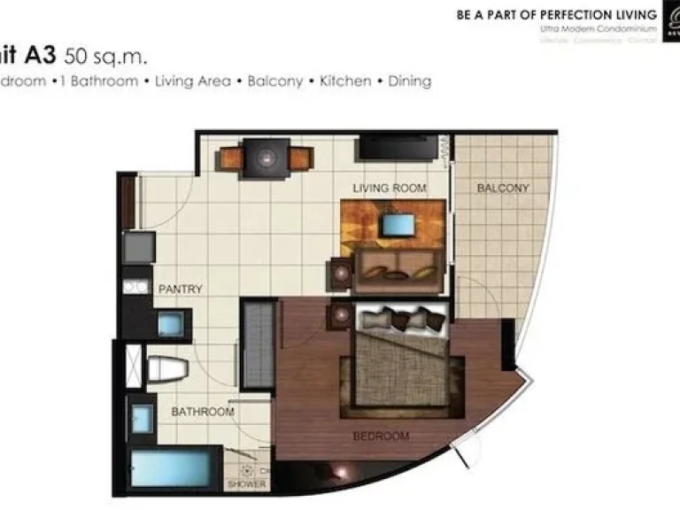 ให้เช่าคอนโด เบเวอรี่ 33 1 ห้องนอน 1 ห้องน้ำ ขนาด 50 ตรม