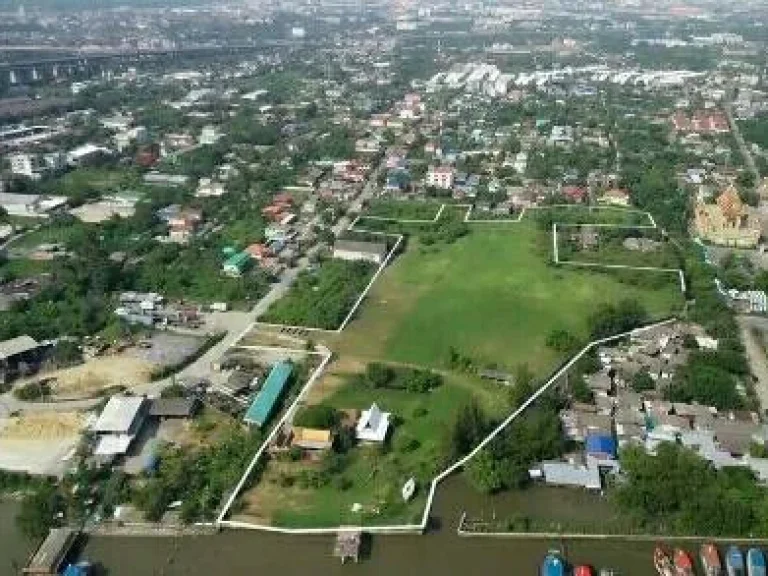 ขายที่ดินติดแม่น้ำเจ้าพระยา 23 ไร่ พระประแดง สมุทรปราการ ผังเมืองสีเหลือง แปลงใหญ่ ราคาถูกที่สุด