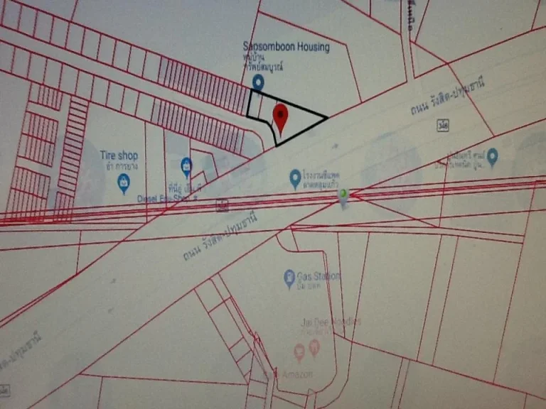 ขายที่ดิน 312 ตรว ติดถนน ทล346 ปทุม-รังสิต