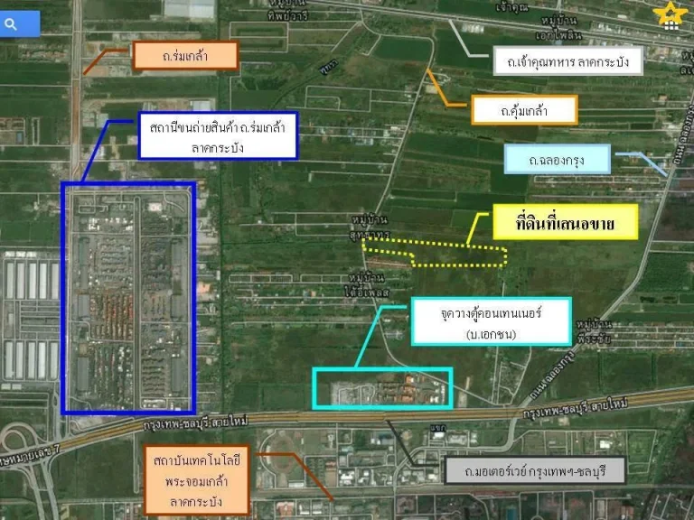 ขายที่ดินสวย 50 ไร่ กำลังจะขยายเป็น 6 เลน ใกล้สุวรรณภูมิ มอเตอร์เวย์