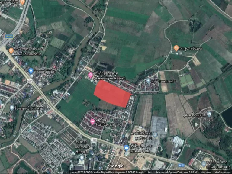 Land for sale Near Central Chiang Rai near Home Pro and Chiang Rai Airport 50868 Square meter