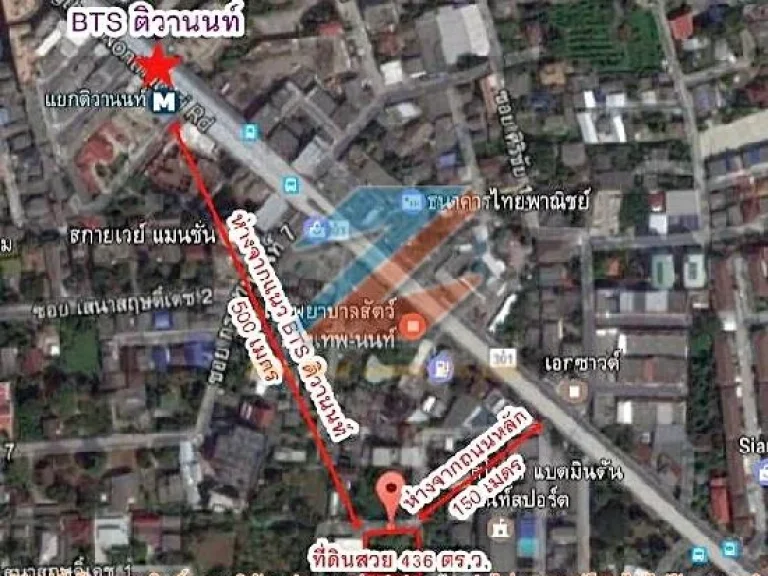 ที่ดินติดแนวรถไฟฟ้าสีม่วง