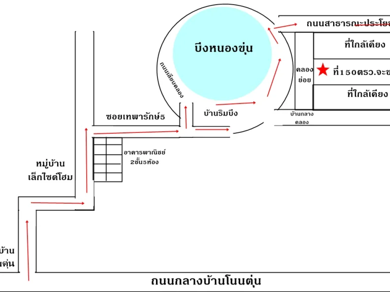 ขายที่ดินใกล้หนองขุ่นบ้านโนนตุ่น 150 ตรว 11 ล