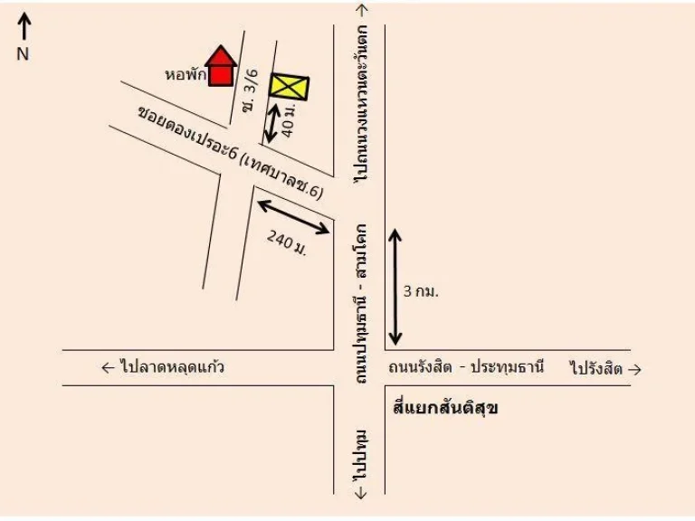 ขายที่ดิน 74 ตารางวา ซอยตองเปรอะ 6 เทศบาล36
