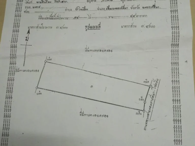 ขายที่ดินเปล่า 34 ไร่ โฉนด ติดถนนใหญ่ ทล 224 ราชสีมา-โชคชัย