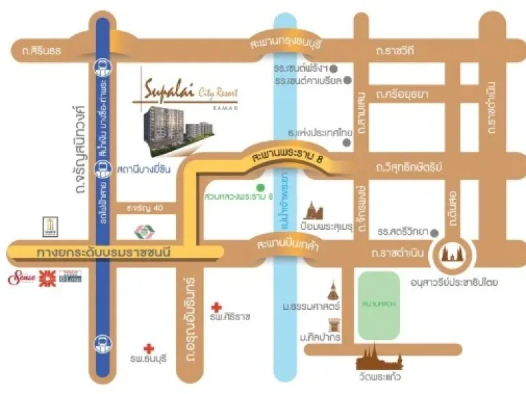 ขายดาวน์ Supalai City Resort พระราม 8 ขนาด 1 ห้องนอน 36 ตรม ตึก A 918 ชั้น 9 ใกล้สะพานพะราม 8