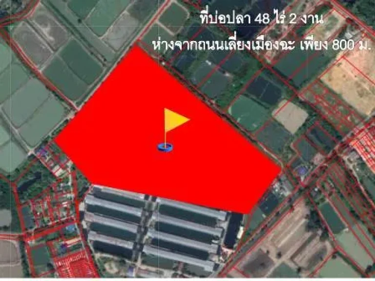 ที่บ่อปลา 48-2-22 ไร่ ใกล้ถนนเลี่ยงเมืองฉะเชิงเทรา ใกล้ห้างคอมเพล็กซ์