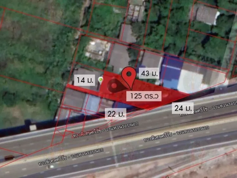 ขายที่ดิน 125 ตรว ถเลียบทางด่วนศรีรัช บางกรวย การไฟฟ้า ทำเลดี