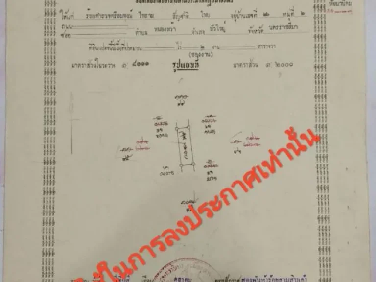 ขายที่ดินเนื้อที่ 200 ตารางวา อพัฒนานิคม จลพบุรี