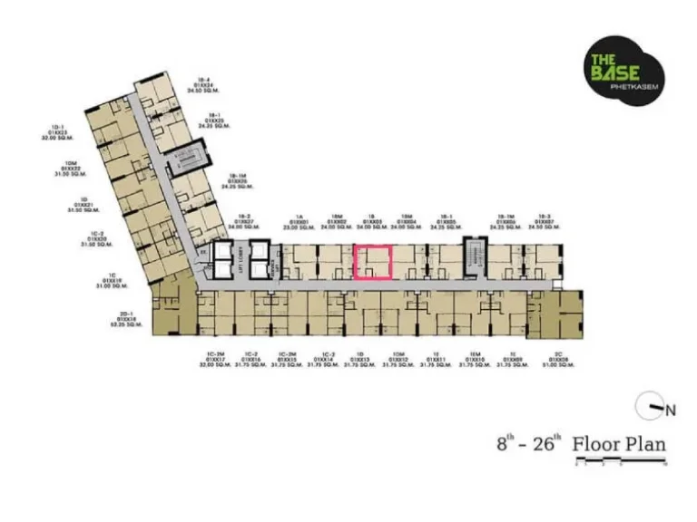 The base phetkasem condo ชั้น 10 ขนาด 1ห้องนอน 1ห้องน้ำ ใกล้ BTS บางหว้า