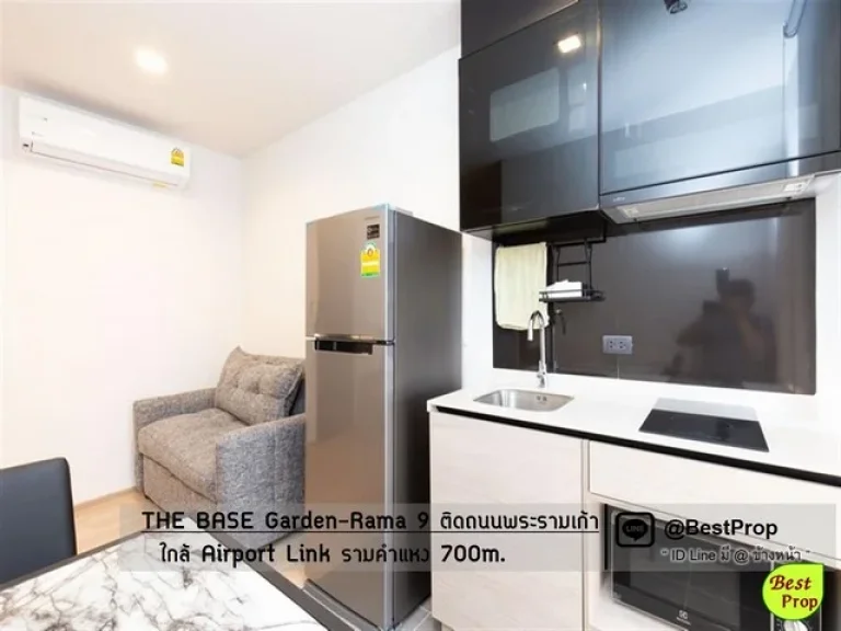 มีห้องให้เลือก THE BASE Garden-Rama 9 ชั้นสูง ใกล้ Airport Link รามคำแหง ให้เช่าถูก