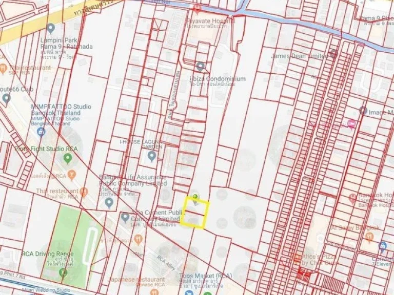 ขายที่ดินใกล้ RCA ถนนพระราม 9 เนื้อที่ 2 ไร่ 1 งาน 900 ตารางวา