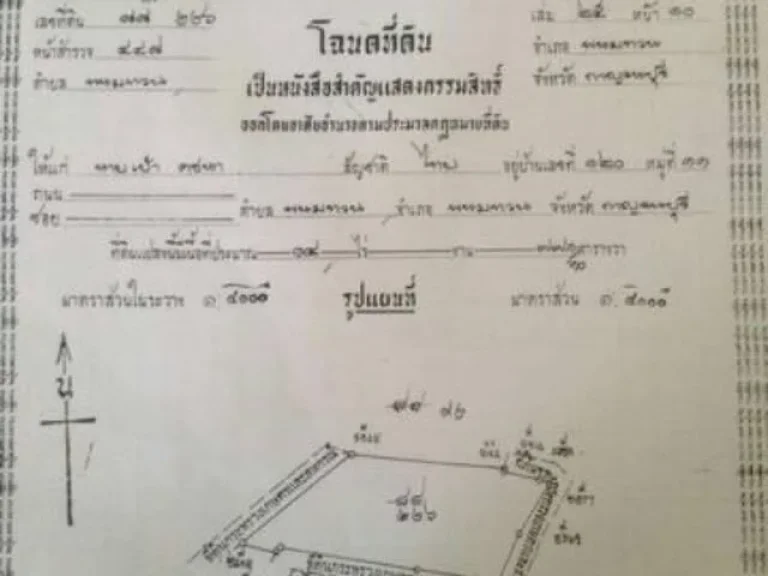 ขายที่ดินติดถนนกาญ-อู่ทอง ด่วนๆ 14ไร่77ตารางวา ราคาไร่ละ13ล้านบาท ราคาสามารถต่อรองได้อีก