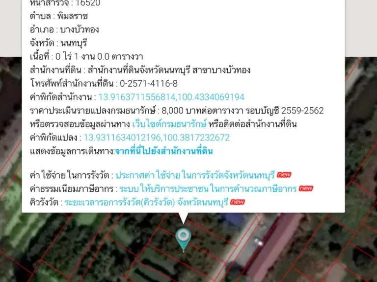 ที่ดินถมแล้วอยู่ถนนบ้านกล้วย-ไทรน้อย อบางบัวทอง จนนทบุรี เนื้อที่300ตารางวา ราคาถูกมากกกกก