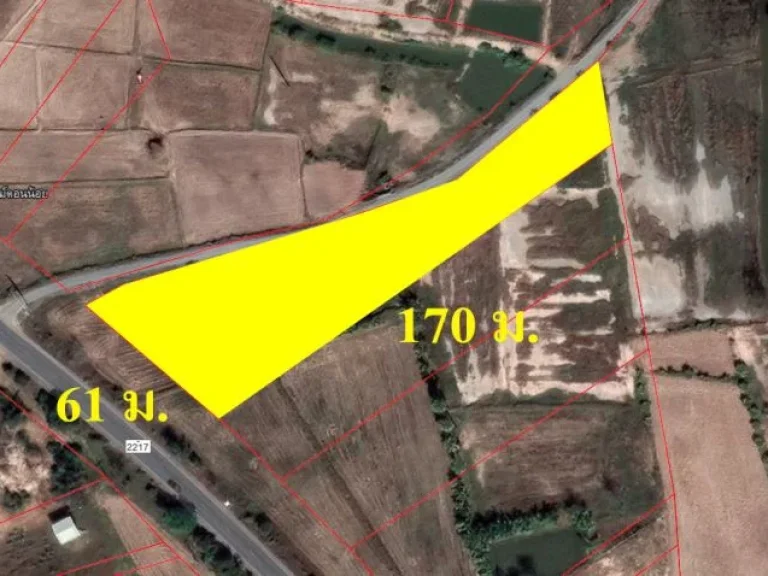 ที่ดินเปล่าติดถนนทางหลวง2217 เนื้อที่ 4ไร่ โครราช ด่านขุนทด