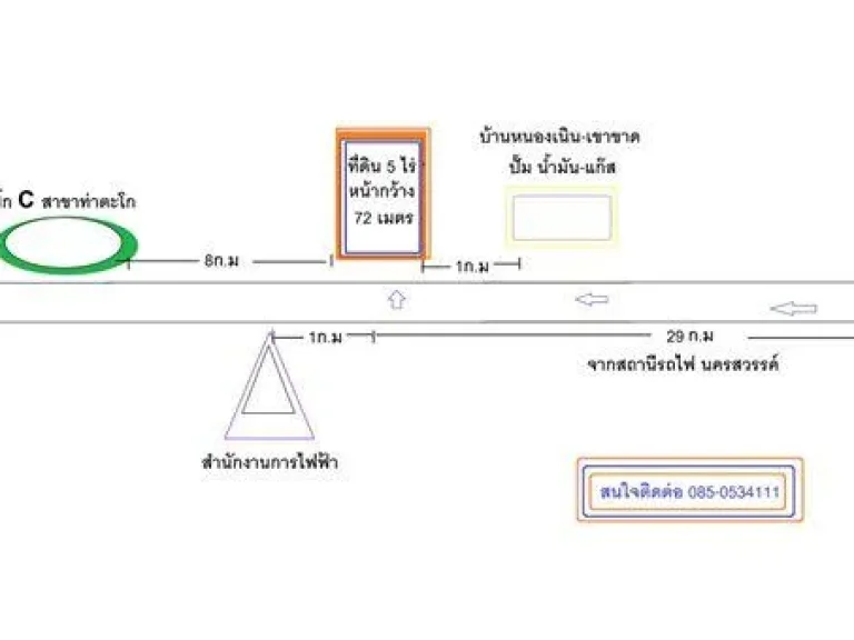 ขายที่ดิน5ไร่ ใกล้บิ๊กซี ท่าตะโก