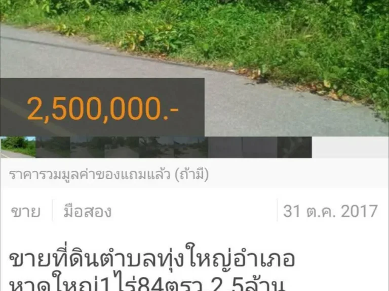 ขายที่ดินตำบลทุ่งใหญ่ติดเขตชุมชนบรรยากาศดี1ไร่84ตรว25ล้าน