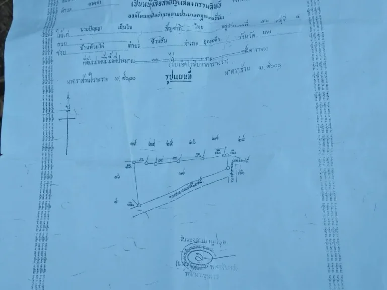 ที่ดินเปล่าเนื้อที่11ไร่ เอกสารโฉนดพร้อมโอนขาย9แสน