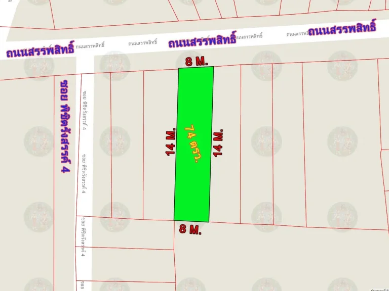 ทำเลทอง ขนาด 74 ตรวติดถนนสรรพสิทธิ์ ห่างจากโรงพยาบาลสรรพสิทธิ์ประสงค์ ติดเดียว