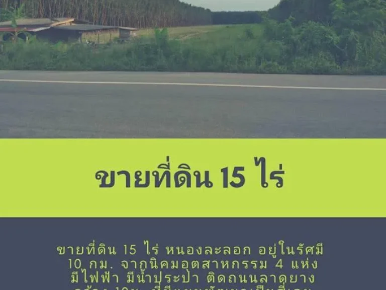 ขายที่ดิน 15 ไร่ หนองละลอก ถูกสุดๆ