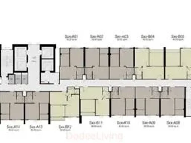 ขายดาวน์ Life 48 49sqm2 bedrooms S23-C15 South FL23