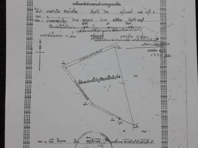 ขายที่โฉนดหน้ากว้าติดถนนสองด้าน ตหมอนนาง อพนัสนิคม