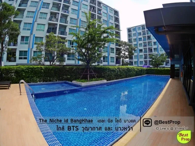 ห้องใหญ่ ให้เช่า The Niche เดอะนิช บางแค วิวสระ ใกล้ BTS บางหว้า วุฒากาศ The mall