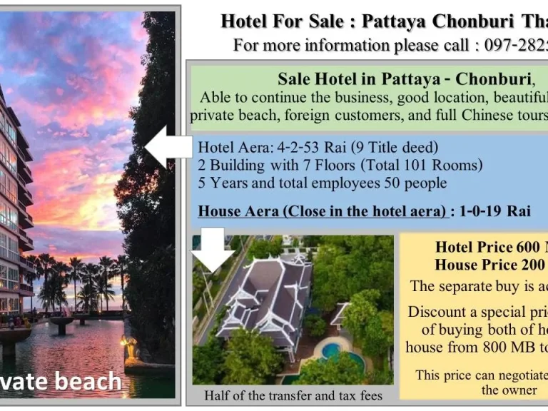 Hotel For Sale Pattaya Chonburi Thailand