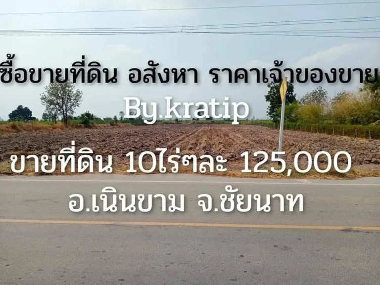 ขายที่ดิน 10ไร่ เนินขาม ชัยนาท เหมาะสำหรับทำพืชไร่