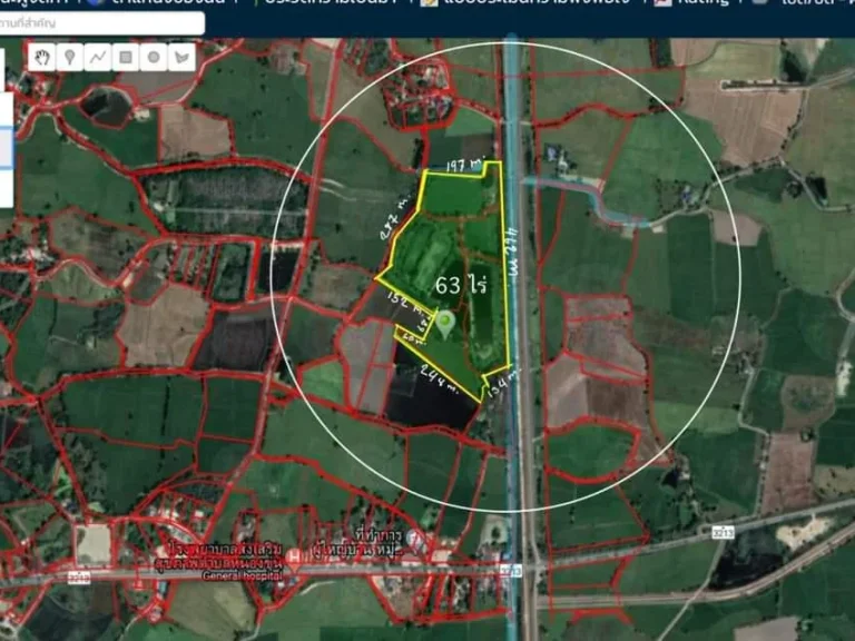 ขายที่ดินพร้อมสิ่งปลูกสร้าง 63 ไร่ ห่างรพหนองขุ่น 17 km
