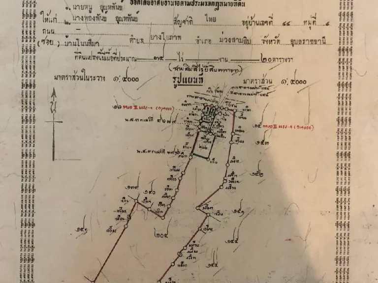 ที่ดินในเขตชุม 38 ไร่ ห่างจากถนนชยางกูรแค่10เมตร