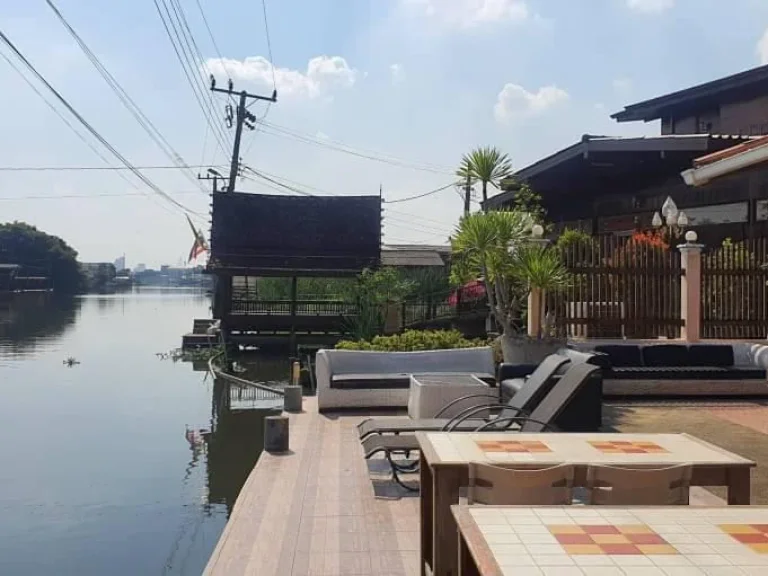 ขายบ้านเรือนไทยริมน้ำ คลองอ้อม นนทบุรี