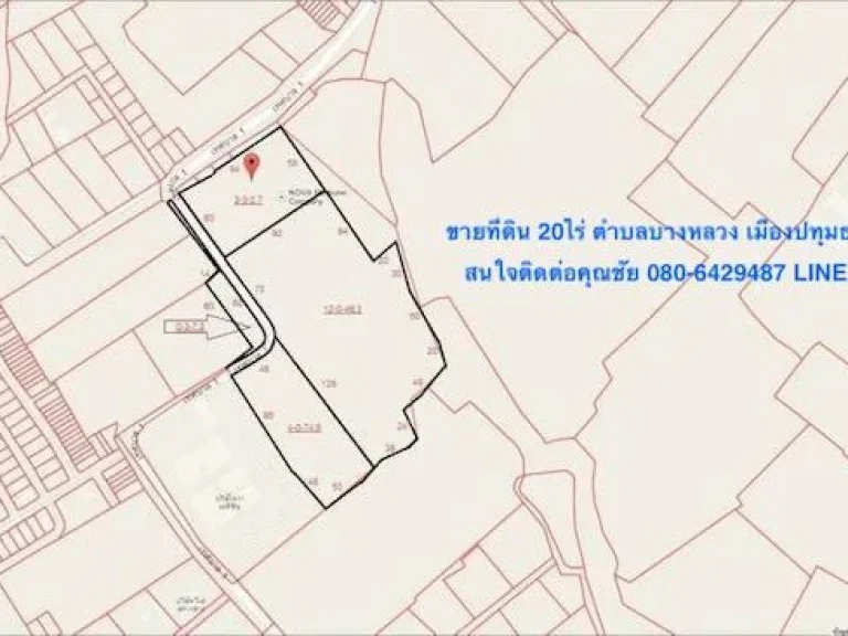 ขายที่ดินในเมืองปทุมธานี เนื้อที่ 20ไร่ ตำบลบางหลวง เทศบาล1