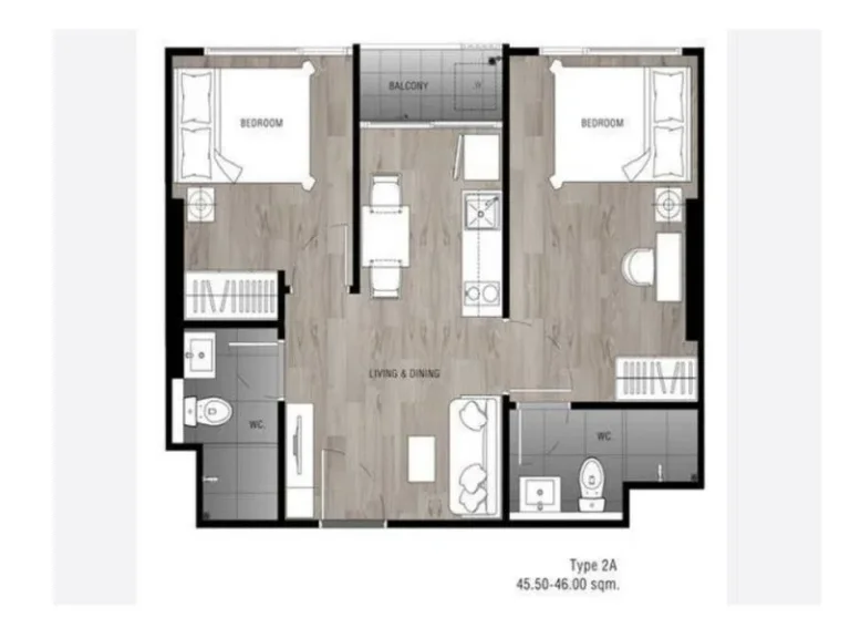 ขายห้องแต่งใหม่ 2 นอน 2 น้ำ ห้องพร้อมอยู่