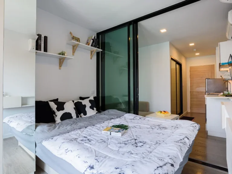 Condo Pause Sukhumvit 103 ใกล้ BTS อุดมสุข 22 ตรม 1 ห้องนอน ชั้น7 วิวเมืองโล่งๆ เฟอร์ครบ