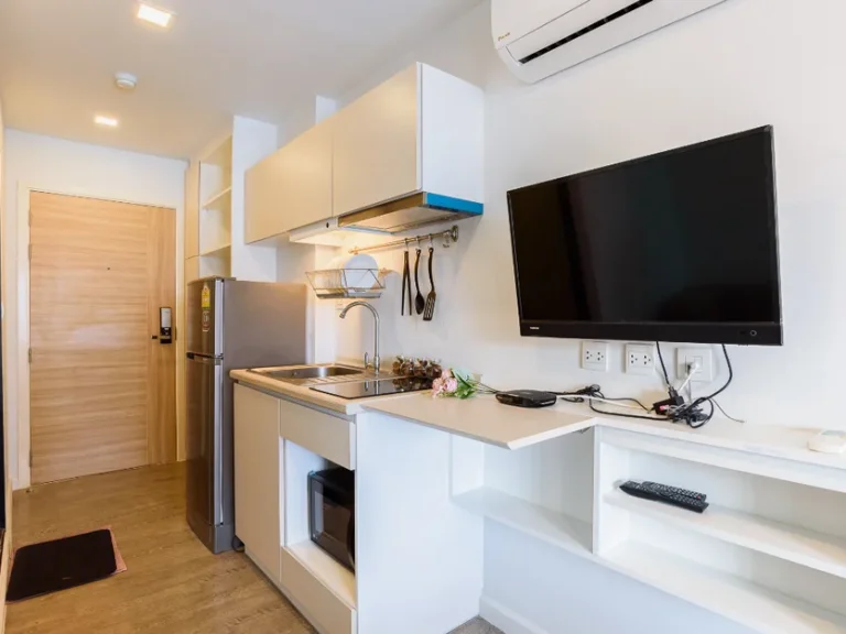 Condo Pause Sukhumvit 103 ใกล้ BTS อุดมสุข 22 ตรม 1 ห้องนอน ชั้น7 วิวเมืองโล่งๆ เฟอร์ครบ