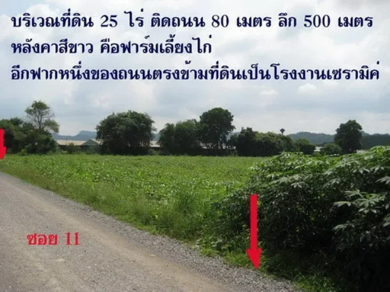 ที่ดินติดซอย11 ตช่องสาริกา อพัฒนานิคม จลพบุรี ไร่ละ 4 แสน