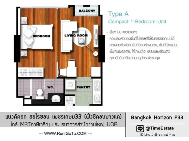 ขายต่ำกว่าราคาประเมิน Bangkok Horizon ฮอไรซอน เพชรเกษม33 ซีคอนบางแค MRTภาษีเจริญ