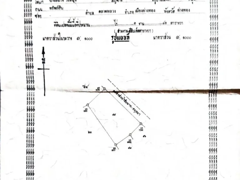 ขายที่ดิน ติดถนนใหญ่ หน้าวัดกำแพง ตำบลหลักฟ้า อำเภอไชโย จังหวัดอ่างทอง