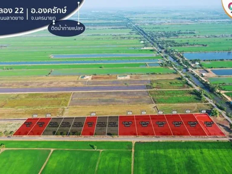 ขายที่ดิน ติดถนน ลาดยาง คลอง22 เฟส2 องครักษ์